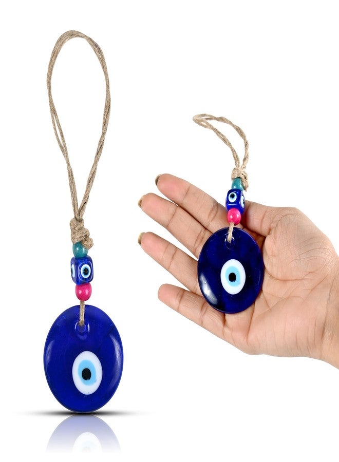 VKORA Handmade Turkish Evil Eye Hanging with Beads for Decoration of Home Shop Office Garden and Car (Multi Blue) - Image 1