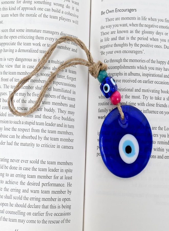 VKORA Handmade Turkish Evil Eye Hanging with Beads for Decoration of Home Shop Office Garden and Car (Multi Blue) - Image 3