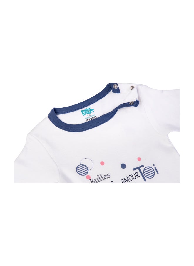 Babies Basic 100% Cotton Printed Long Sleeves Jumpsuit/Romper/Sleepsuit For Babies  - Image 4