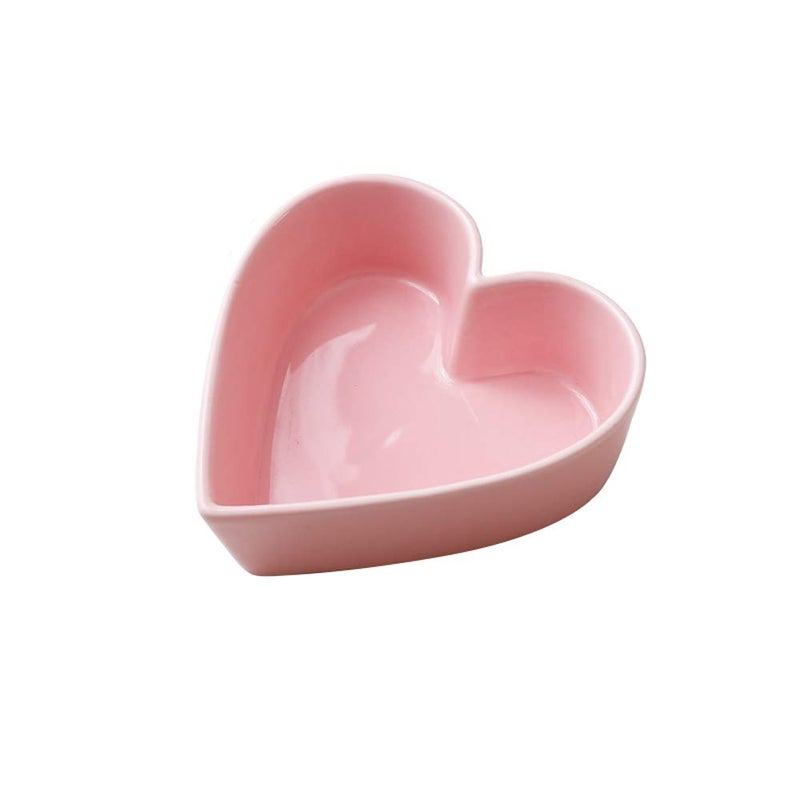 Sizikato Cute Heart Shaped Ceramic Bowl Salad Bowl Dessert Bowl Snack Bowl. - Image 1