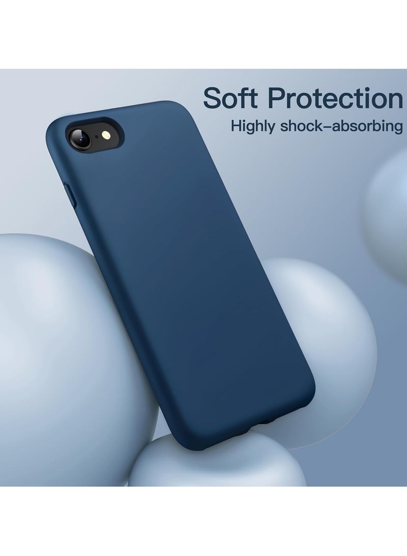 DUSALA iPhone SE Case 2022/2020, iPhone 8 Case, iPhone 7 Case, Liquid Silicone Phone Case for iPhone SE 8 7 4.7 Inch, Colorful Silky-Soft Protective Cover (Blue) - Image 4