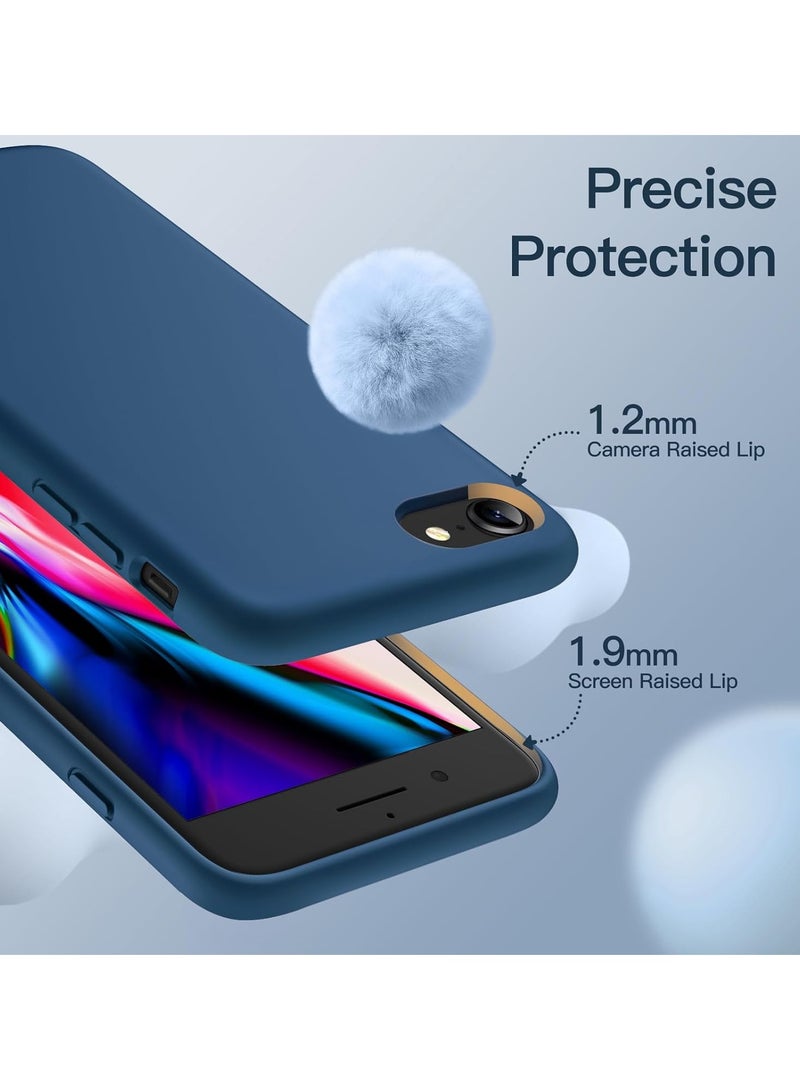 DUSALA iPhone SE Case 2022/2020, iPhone 8 Case, iPhone 7 Case, Liquid Silicone Phone Case for iPhone SE 8 7 4.7 Inch, Colorful Silky-Soft Protective Cover (Blue) - Image 5