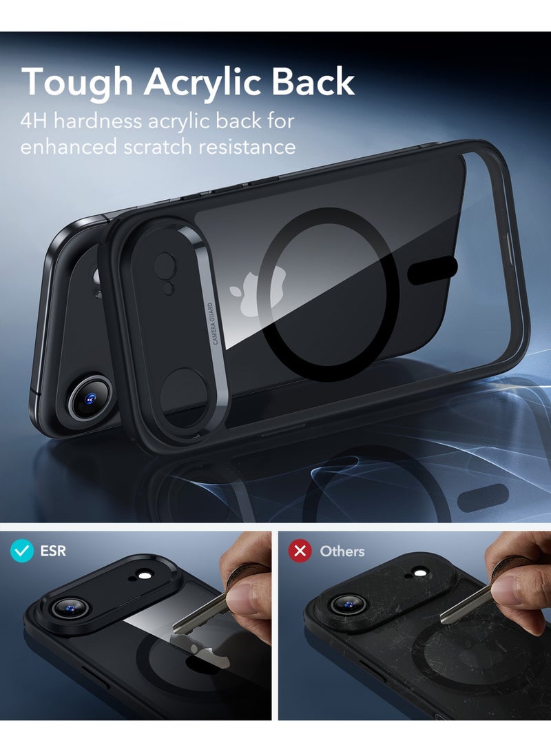 ESR iPhone Air HaloLock Classic Hybrid Case – MagSafe Compatible Cover with Camera Control Button Military-Grade Drop Protection And Shock-Absorbing Corners - Clear Black - Image 5