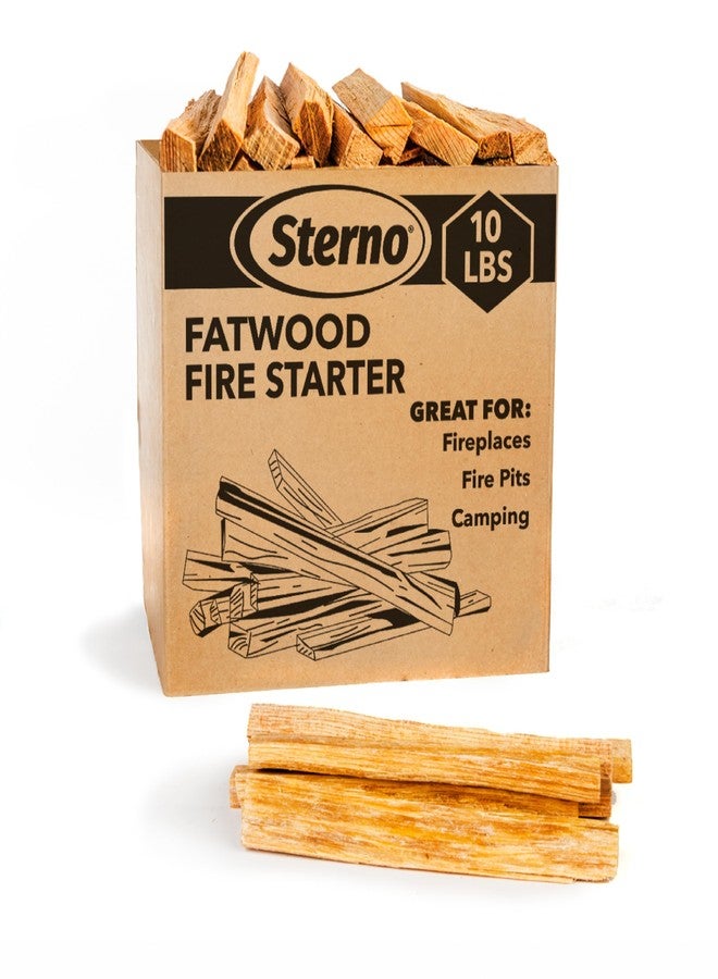 Sterno Fatwood Fire Starter Sticks, 10 lb — All‑Natural Resin‑Rich Pine Wood, Easy to Light, Indoor/Outdoor, Weather Resistant, Sustainably Sourced - Image 1