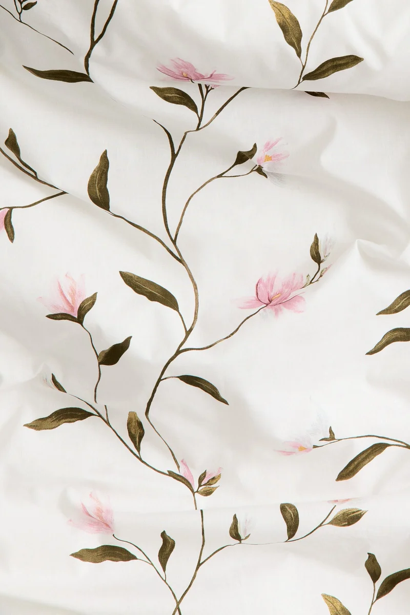 اتش اند ام طقم غطاء لحاف قطني بمقاس دوبل/ كينج