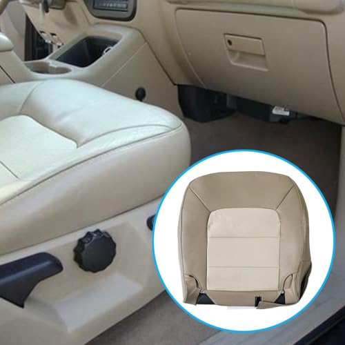 Sekeseauto Driver Side Bottom Replacement Perforated Leather Seat Cover Tan #1H Compatible with Ford Expedition 4x4 2wd 4.6L 5.4L 2003 2004 2005 2006 - Image 3
