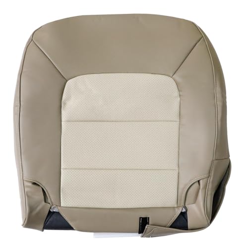 Sekeseauto Driver Side Bottom Replacement Perforated Leather Seat Cover Tan #1H Compatible with Ford Expedition 4x4 2wd 4.6L 5.4L 2003 2004 2005 2006 - Image 1