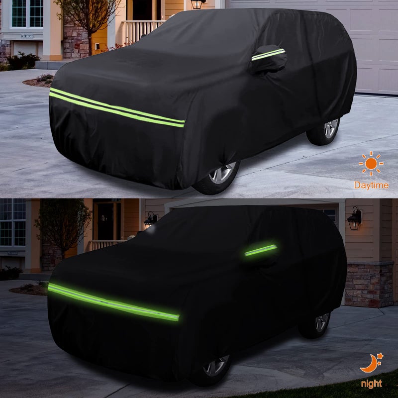 SPORTULI Waterproof Car Cover Replacement for 2014-2025 Porsche Macan, 6 Layers All Weather Full Car Covers with Zipper Door & Windproof Bands for Snow Rain Dust Hail Protection - Image 4