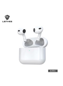 Lenyes Air 4 TWS Earphones Wireless Bluetooth Earbuds With Replacement Eartips And Protective Case Standard Version White  - Image 1