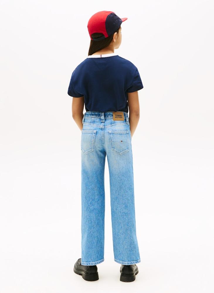 TOMMY HILFIGER Kids Girlfriend Light Wash Jeans - Image 2