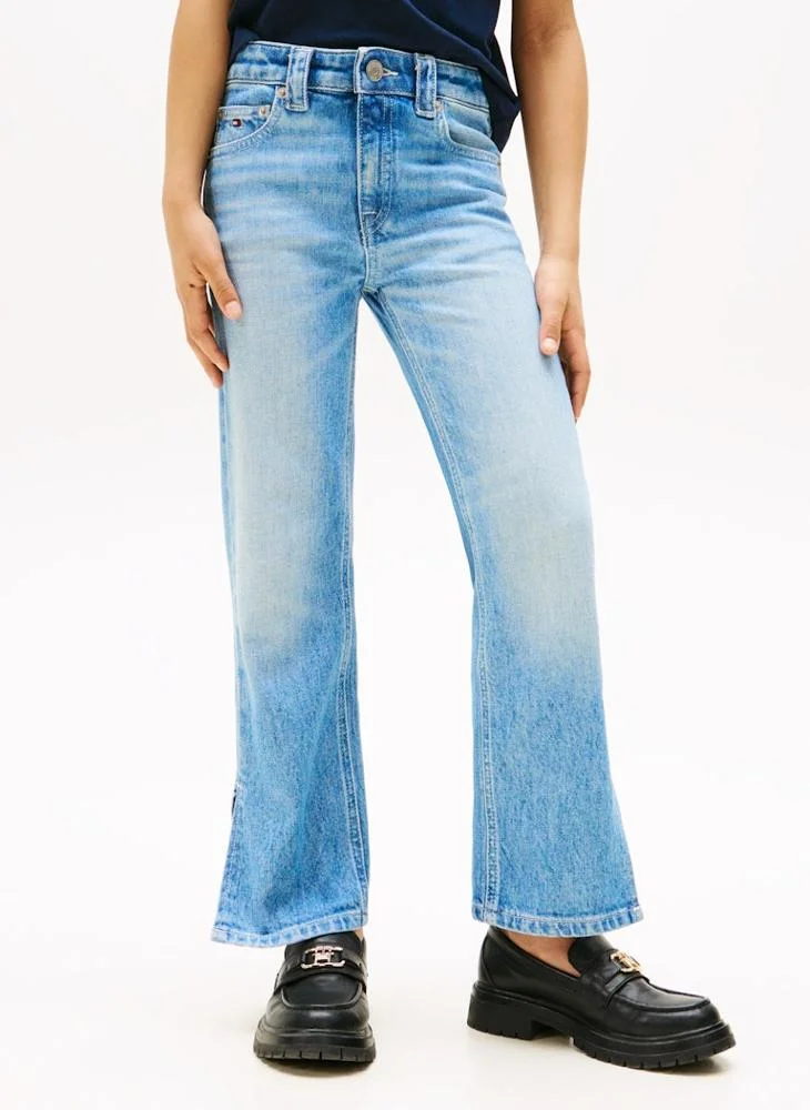 TOMMY HILFIGER Kids Girlfriend Light Wash Jeans