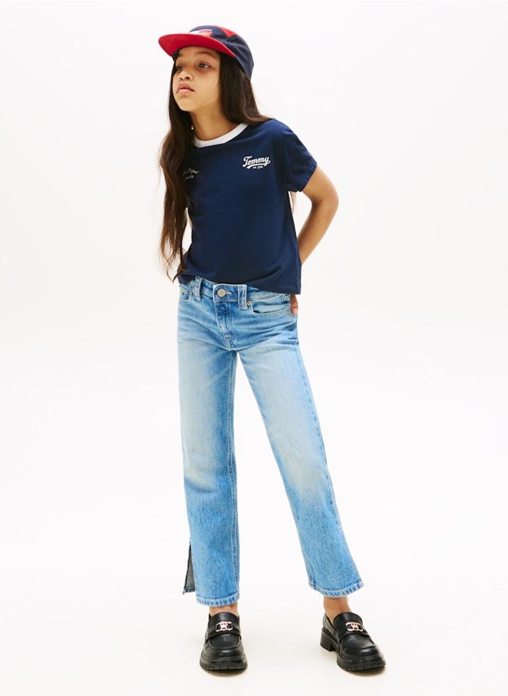 TOMMY HILFIGER Kids Girlfriend Light Wash Jeans - Image 4