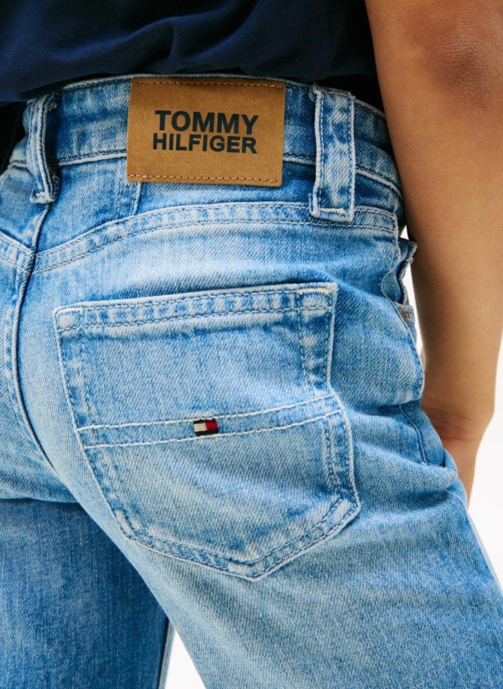 TOMMY HILFIGER Kids Girlfriend Light Wash Jeans - Image 3