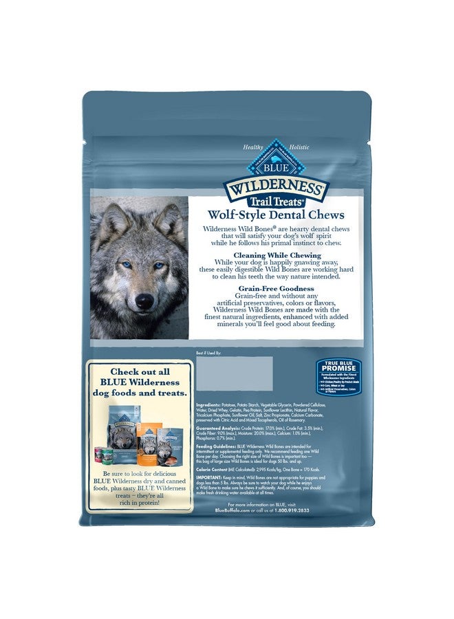 Blue Buffalo Wilderness Wild Bones GrainFree Dental Chews Dog Treats, Large, 27Oz Bag - Image 2
