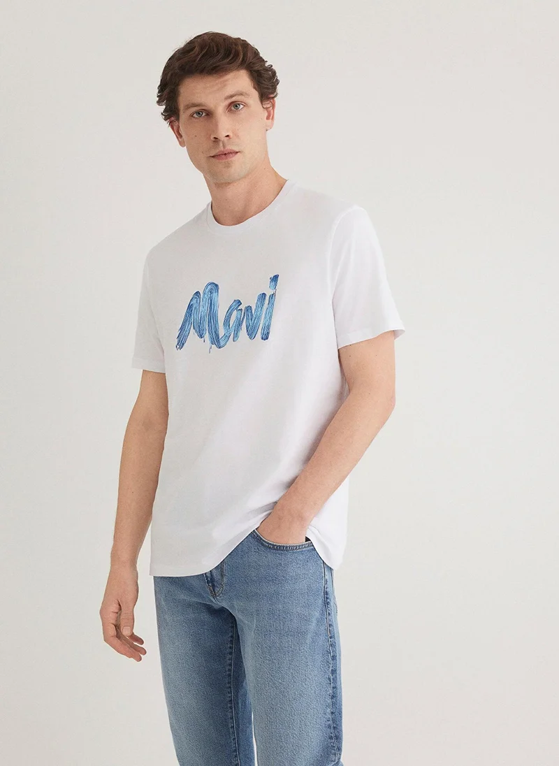MAVI Mavi Logo Printed White T-Shirt