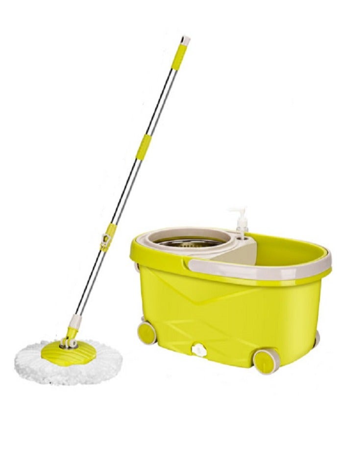 Hi homey 360 Degree Rotating Mop Stick With Bucket-Green - Image 3