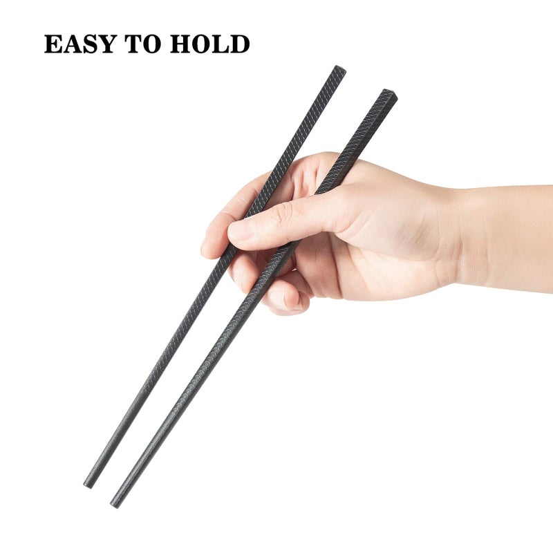SUPJOYES Reusable Fiberglass Chopsticks - 5 Pairs Chopsticks for Gift, Japanese Chinese Minimalism Chop Sticks, Dishwasher Safe, 9 3/4 Inches - Image 5