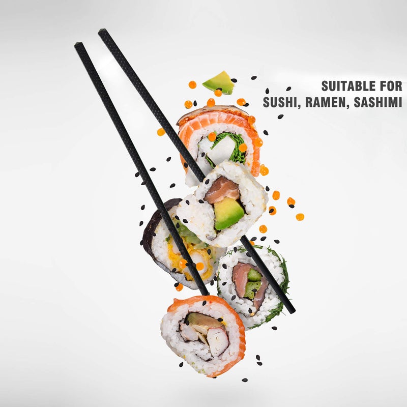 SUPJOYES Reusable Fiberglass Chopsticks - 5 Pairs Chopsticks for Gift, Japanese Chinese Minimalism Chop Sticks, Dishwasher Safe, 9 3/4 Inches - Image 3