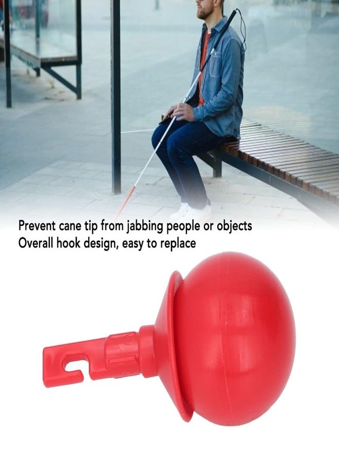 Chiffonade Hook-Style Cane Tip Replacement - Rubber Rolling Ball for Walking Sticks, Mobility Aid Accessory with Secure Grip for Blind Walking Stick - Image 3