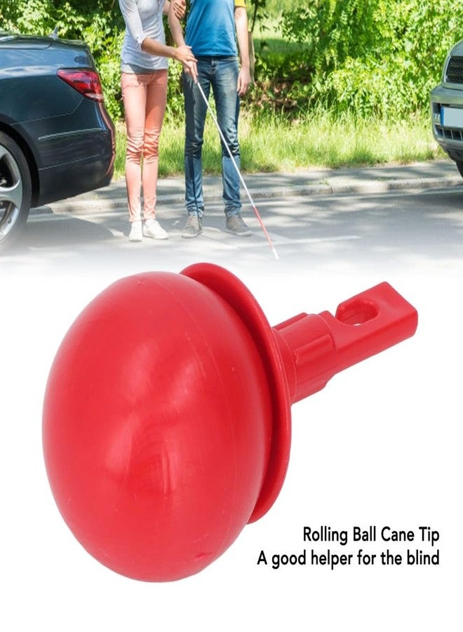Chiffonade Hook-Style Cane Tip Replacement - Rubber Rolling Ball for Walking Sticks, Mobility Aid Accessory with Secure Grip for Blind Walking Stick - Image 2