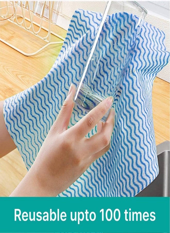 MagicMonk Non-Woven Reusable Kitchen Towel Roll - Soft, Highly Absorbent Kitchen Tissue Roll for Cleaning, Multipurpose Use 80 Pulls Per Roll (Pack of 4) - Image 5