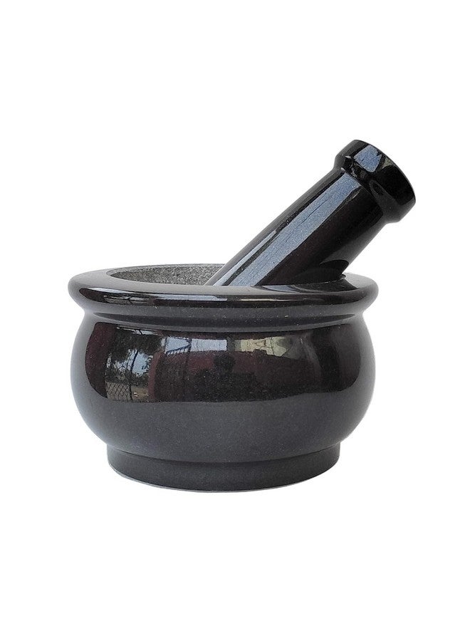 Subaa Pure Granite Stone Mortar and Pestle Set, Kalvam,kharad, Masher Spice Mixer/Okhli and musle/Kharal for Kitchen (Bowel) - Image 1