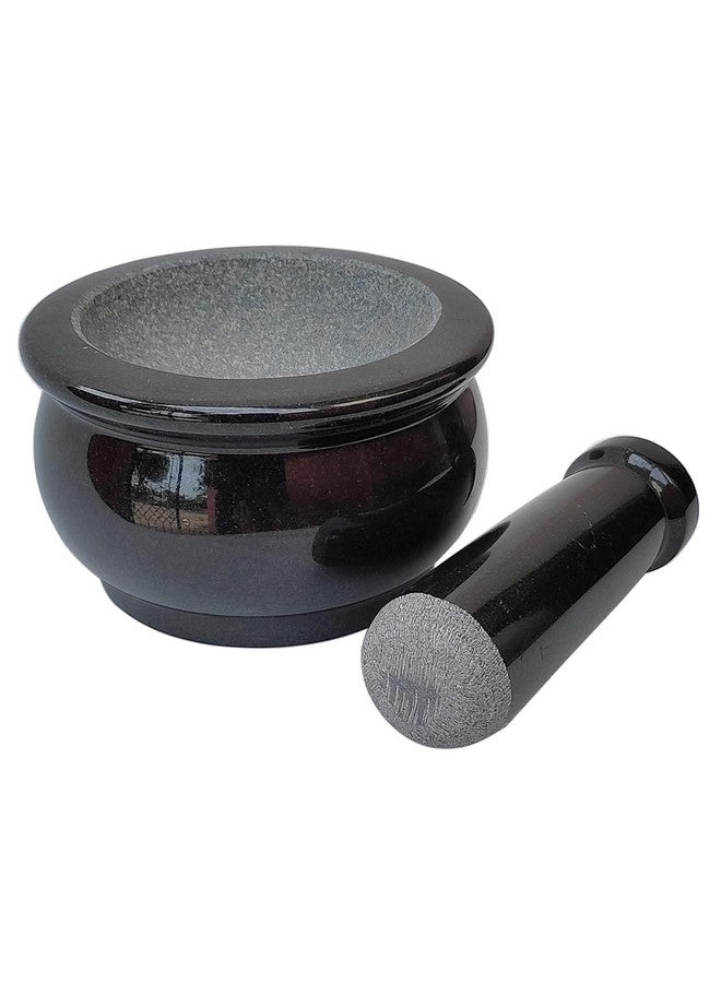 Subaa Pure Granite Stone Mortar and Pestle Set, Kalvam,kharad, Masher Spice Mixer/Okhli and musle/Kharal for Kitchen (Bowel) - Image 3