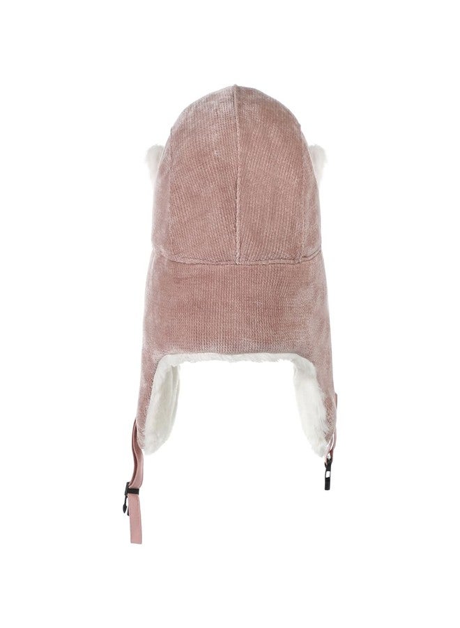 IBLUELOVER Girl Kids Trapper Hat Winter Earflap Hat Fleece Ushanka Caps with Cat Ears Cute Fur Cap for 8-14 Ski Cap Pink - Image 5