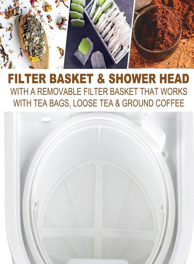 LITIFO Iced Tea Maker and Iced Coffee Maker Brewing System with 2.5-quart Pitcher, sliding strength selector for Taste Customization, Stainless Steel Decoration（White） - Image 4