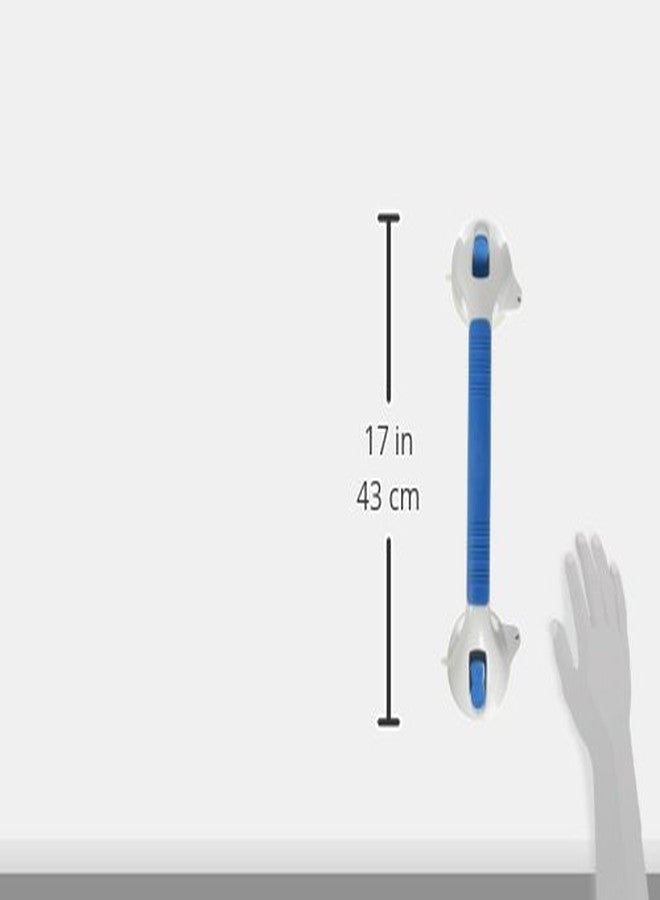 PCP Suction Grip Bathtub and Shower Handle with Color Lock Indicators, White, 16 Inch - Image 3