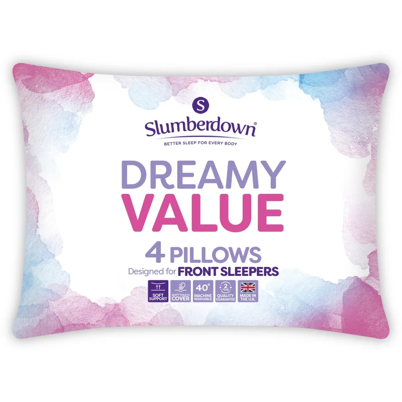 Matalan Slumberdown 4 Pack Dreamy Value Pillows White