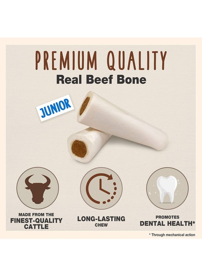 Cadet Cadet Junior Stuffed Shin Bones - Highly Digestible, High Protein, Long-Lasting Dog Chew Bone for Aggressive Chewers, Supports Dental Health, - Peanut Butter Flavor, Petite (2 Count)  - Image 2