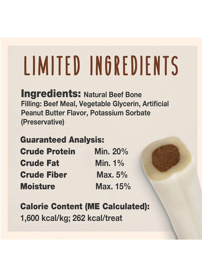 Cadet Cadet Junior Stuffed Shin Bones - Highly Digestible, High Protein, Long-Lasting Dog Chew Bone for Aggressive Chewers, Supports Dental Health, - Peanut Butter Flavor, Petite (2 Count)  - Image 3