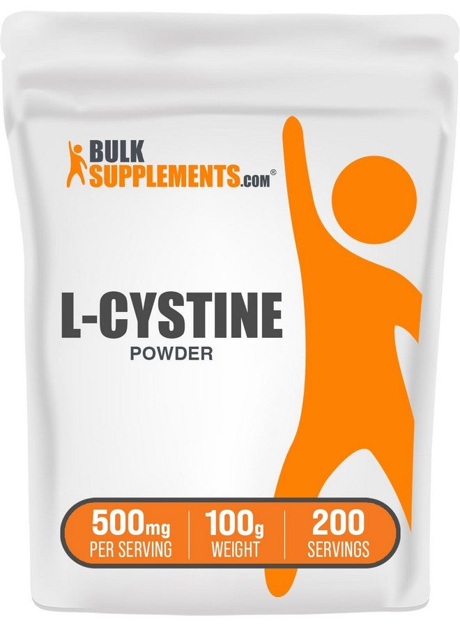 BulkSupplements.com L-Cystine Powder - L-Cystine 500mg, L-Cystine Supplement, Amino Acid Supplement - for Immune Support, Gluten Free, 500mg per Serving, 100g (3.5 oz) (Pack of 1) - Image 1