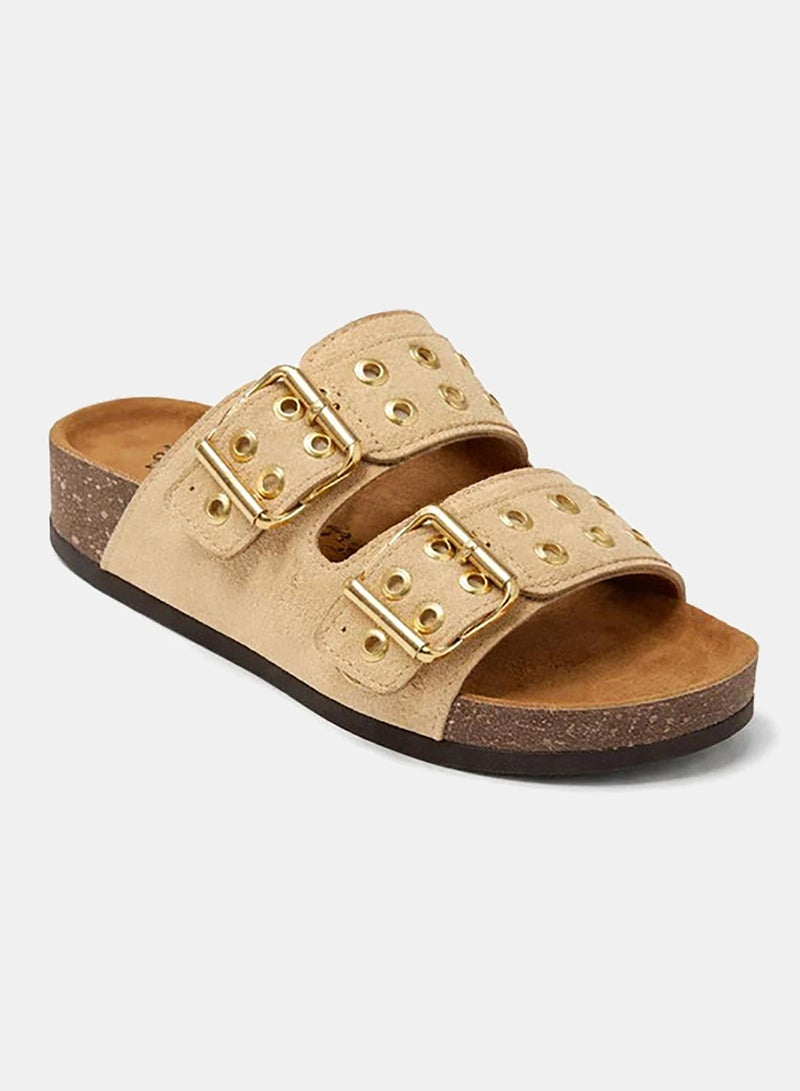 SOLE Two-Strap Buckle Slippers - Image 1