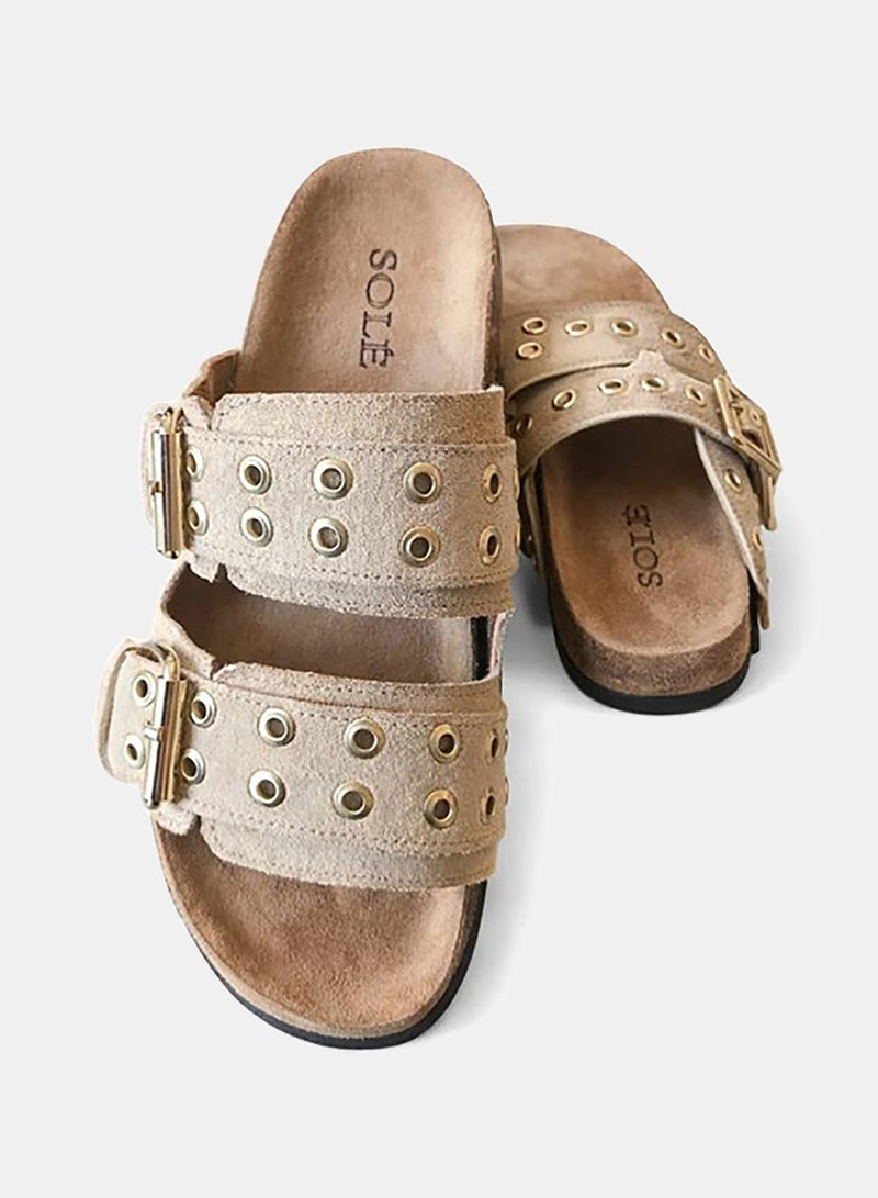 SOLE Two-Strap Buckle Slippers - Image 2