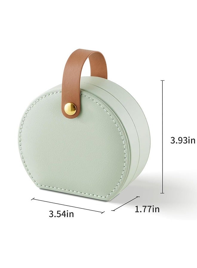 جيوان صغرة السفر مجوهرات محافظ وقلادات وخواتم وأقراط مع منظم المجوهرات المحمولة مربع ، مجوهرات السفر الأساسية لتخزين النساء والفتيات ، والأخضر - Image 5