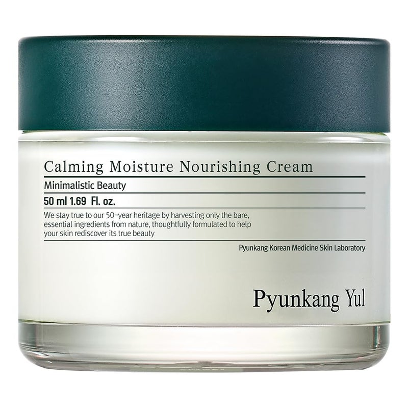 Pyunkang Yul PKY Calming Moisture Nourishing Cream Instantly Soothes Sensitive Skin Face Moisturizer for Healthy Skin Vitality with Collagen Vegan Korean Skincare 169 Fl Oz 50ml
