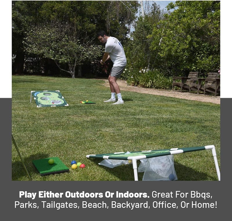 Sidelinx Golf Cornhole Set - Golf Yard Game - Chipping Practice Set for Both Indoors and Outdoors - Perfect Golf Gift for Men - Image 3