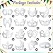 Poen 200 Pcs Diy White Masks Bulk Paper Half Face Paintable Blank Masquerade Mardi Gras Masks With String Pulp For Cosplay Masquerade Party 16 Styles - Image 4