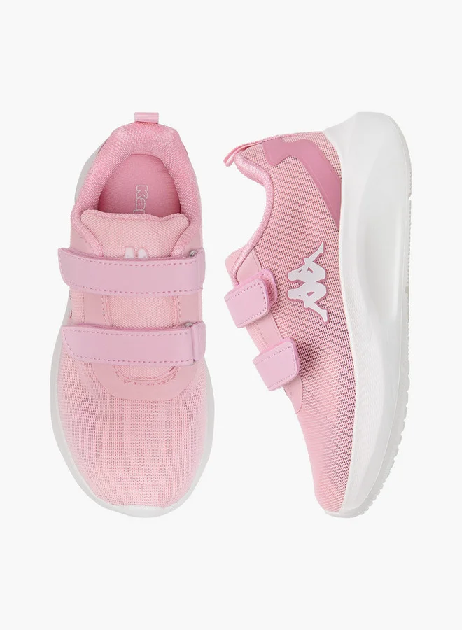 Kappa Girls' Logo Applique Sports Shoes with Hook and Loop Closure