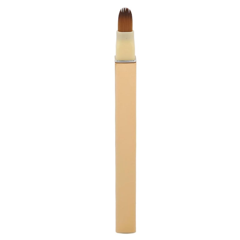 3Pcs Gold Retractable Lip Brush Set, Double Ended Makeup Brush, Portable Concealer and Lip Brush with Automatic Sealing Design, Soft Nylon Fiber Hair for Precise Makeup Application - Image 3