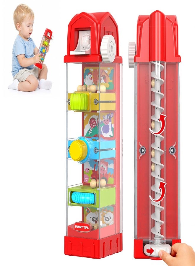 Innofans Farm Egg Drop Montessori Toys for 2 3 4 5 Year Old Boys Girls, Toddler Fine Motor Activity Toy with 5 Activity Centers, Cause and Effect Learning, Quiet Sensory Travel Toy Christmas Birthday Gifts - Image 1