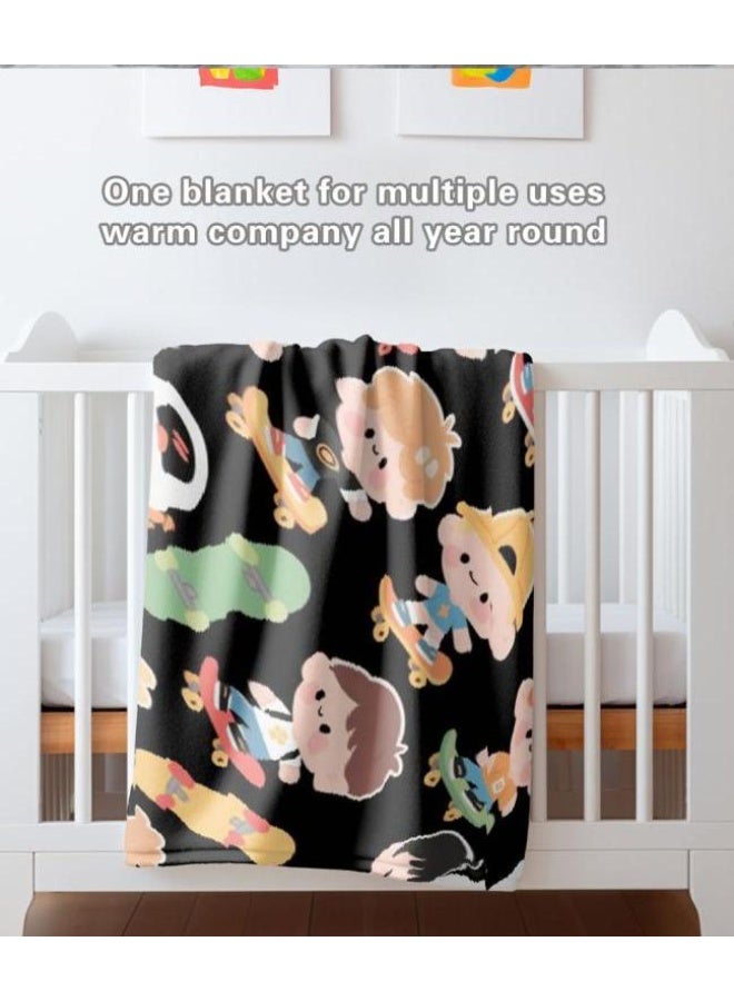 general Baby and children's cartoon flannel thin blanket (warm and comfortable, suitable for sleep, game use) 70cm*100cm