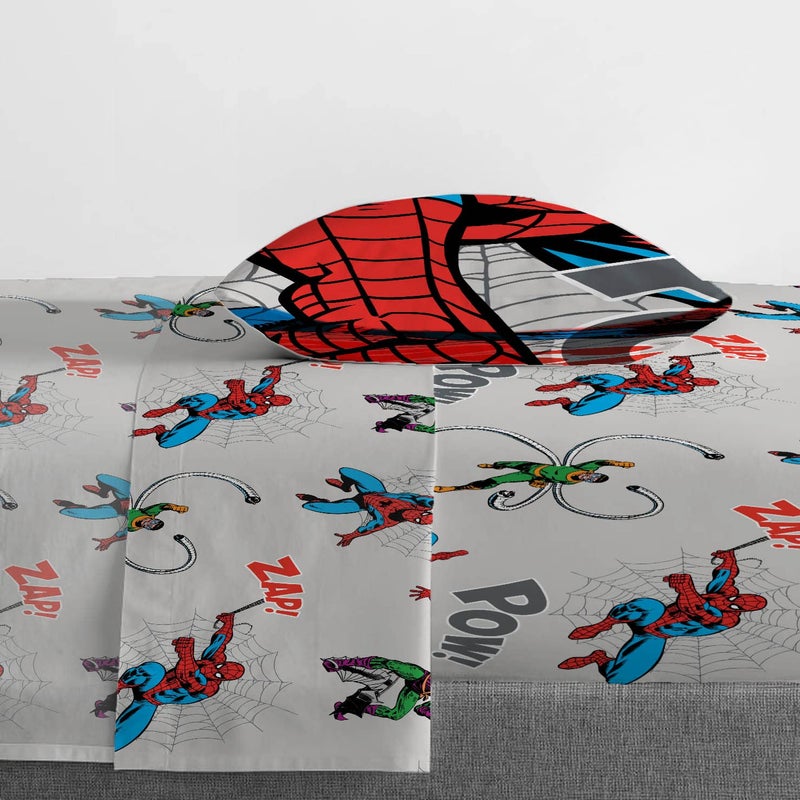 Jay Franco Spiderman Spidey VS 5 Piece Twin Size Bed Set - Includes Comforter & Sheet Set Bedding - Super Soft Fade Resistant Microfiber (Official Marvel Product) - Image 4
