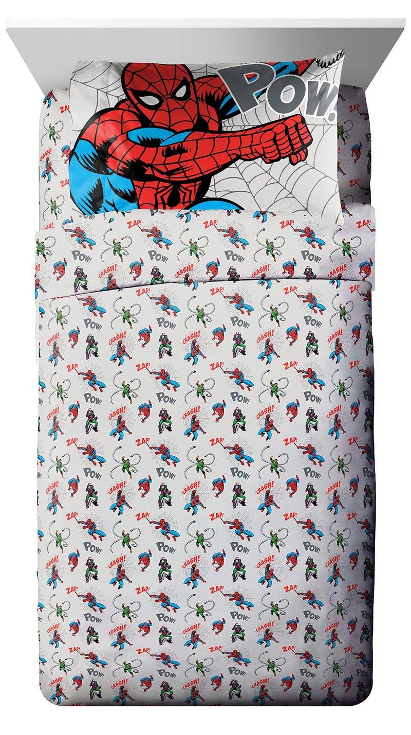 Jay Franco Spiderman Spidey VS 5 Piece Twin Size Bed Set - Includes Comforter & Sheet Set Bedding - Super Soft Fade Resistant Microfiber (Official Marvel Product) - Image 3
