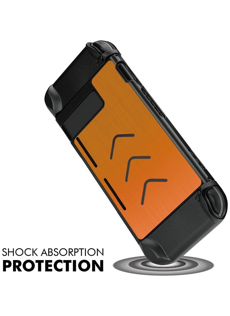 Generic - Case Cover for Nintendo Switch Console & Joy-Con Controller - Travel Friendly Aluminum Alloy Hard Shell Protector, Anti-Scratch Shockproof Protective Switch Accessories (Gold) - Image 1