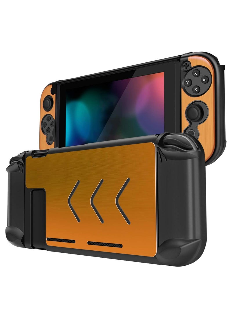 Generic - Case Cover for Nintendo Switch Console & Joy-Con Controller - Travel Friendly Aluminum Alloy Hard Shell Protector, Anti-Scratch Shockproof Protective Switch Accessories (Gold) - Image 1