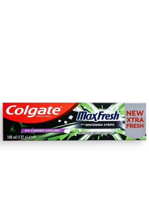 Colgate Max Fresh Bamboo Charcoal With Whitening Strips Toothpaste 100ml