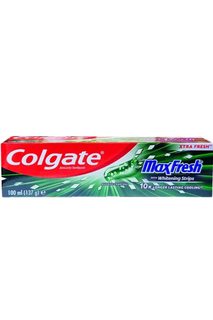 Colgate Max Fresh Bamboo Charcoal With Whitening Strips Toothpaste 100ml - Image 1